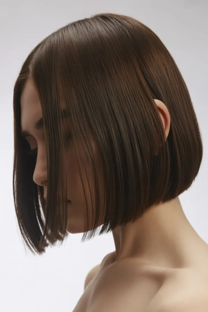 Blunt Cut Shoulder Length Hair