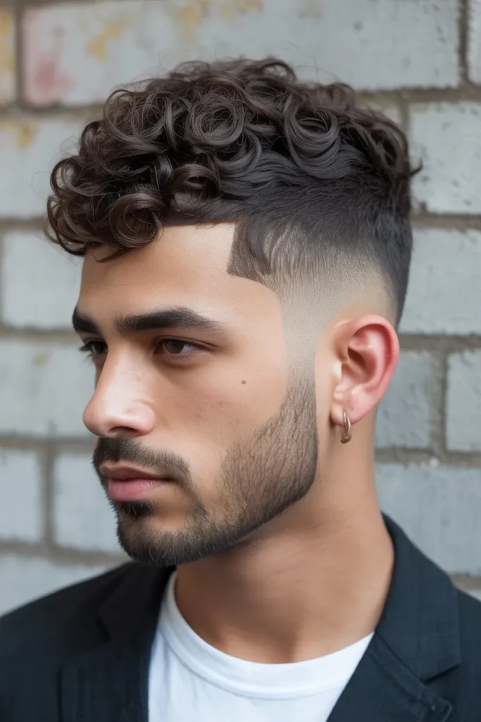 Classic Curly Taper Fade