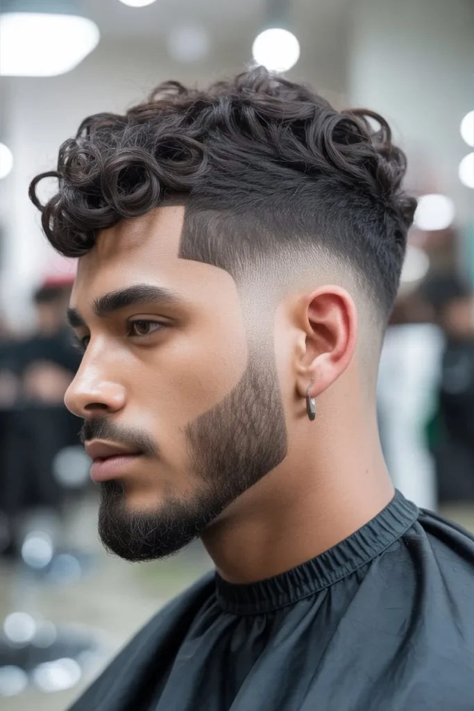 Curly High Fade