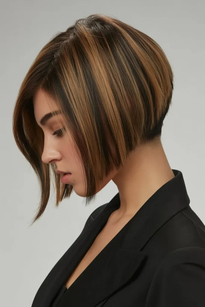 Inverted Bob With Stacked Back