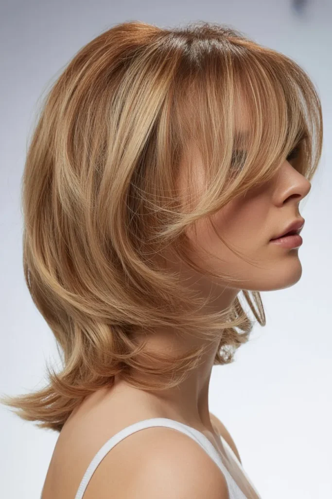 Medium Layered Cut With Wispy Ends