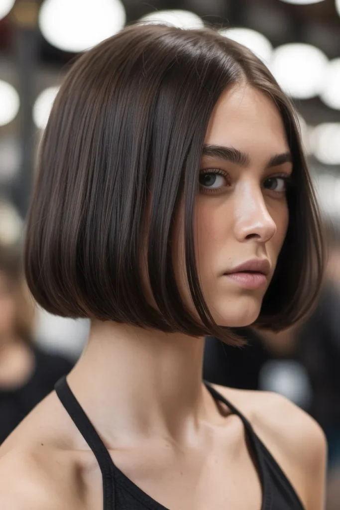 Modern Blunt Bob With Sleek Finish