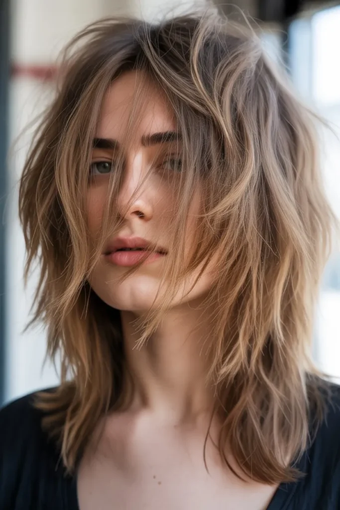 Shaggy Shoulder Length Hair
