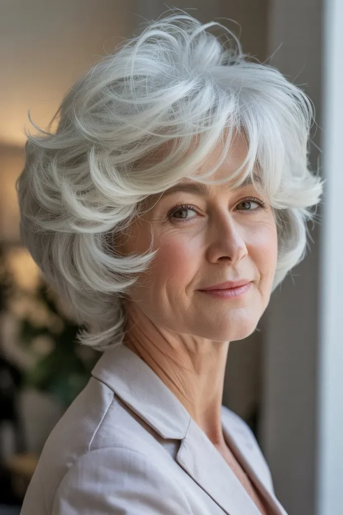 Short Fluffy Feathered Cut