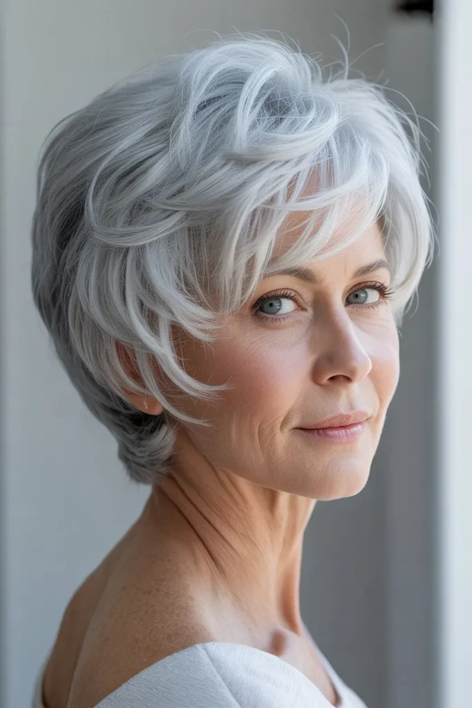 Silver Pixie With Layers