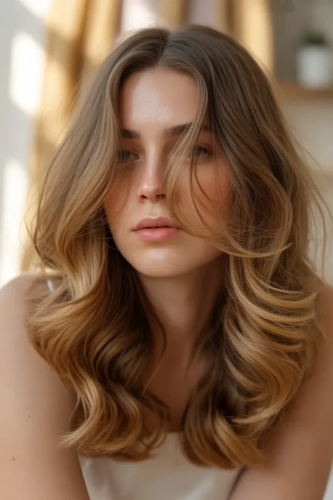 Soft Romantic Lob With Flowing Waves
