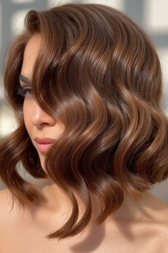 Wavy Bob With Deep Side Part