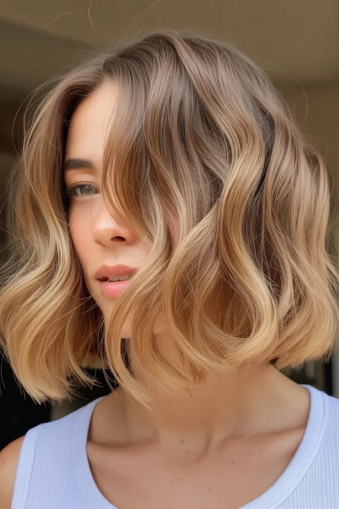Wavy Bob With Feathered Ends