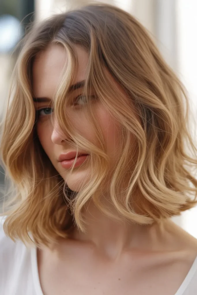 Wavy Shoulder-Grazing Lob With Texture