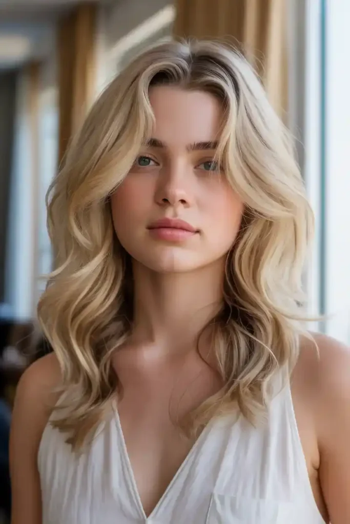 Creamy Blonde Beach Waves