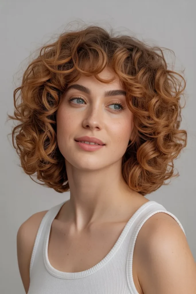 Curly Shoulder Length Cut