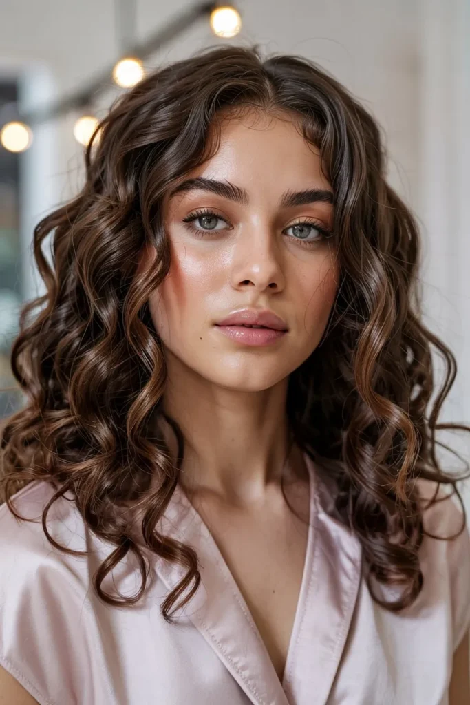 Flat Iron Curls With Glossy Finish