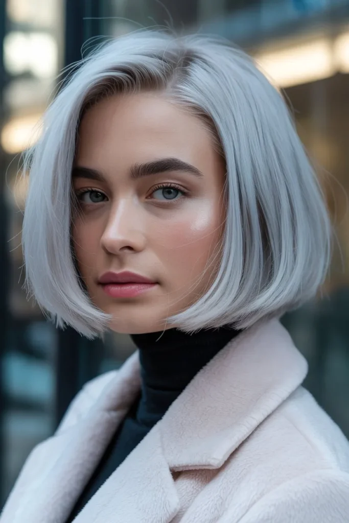 Frosted Platinum Bob
