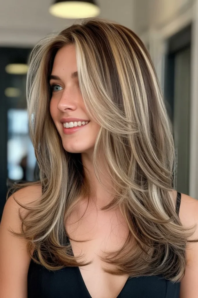 Long Layered Hair With Highlights