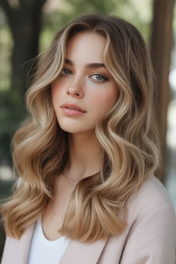 Long Layered Hair With Loose Romantic Waves