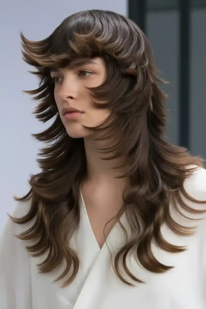 Long Wolf Cut with Dramatic Layers