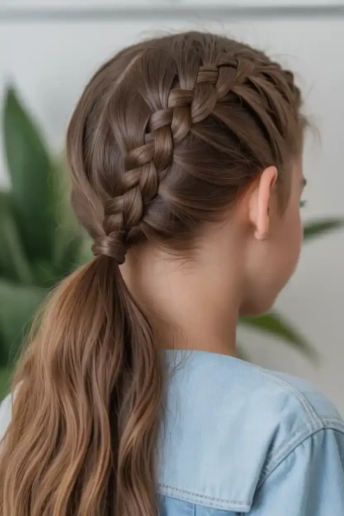 Low Braided Ponytail