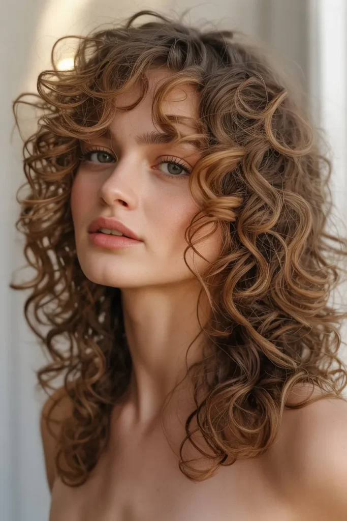 Medium Curly Layered Cut