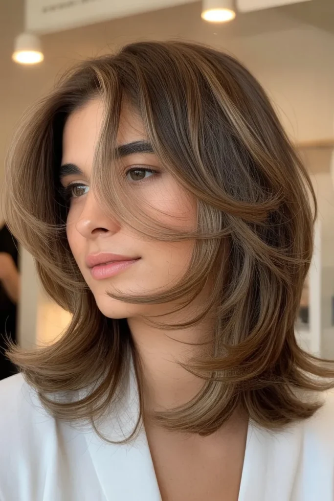 Medium Hair with Face Framing Layers