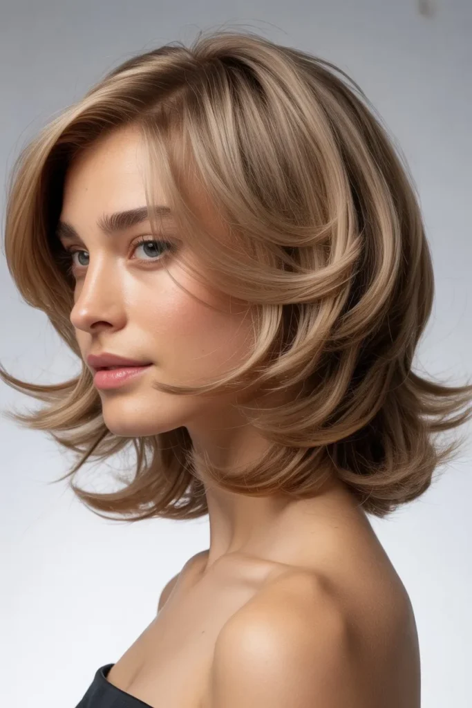 Medium Length Layered Lob