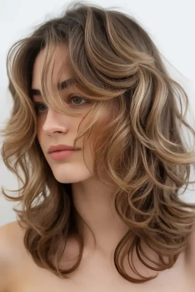 Shag Haircut with Natural Waves
