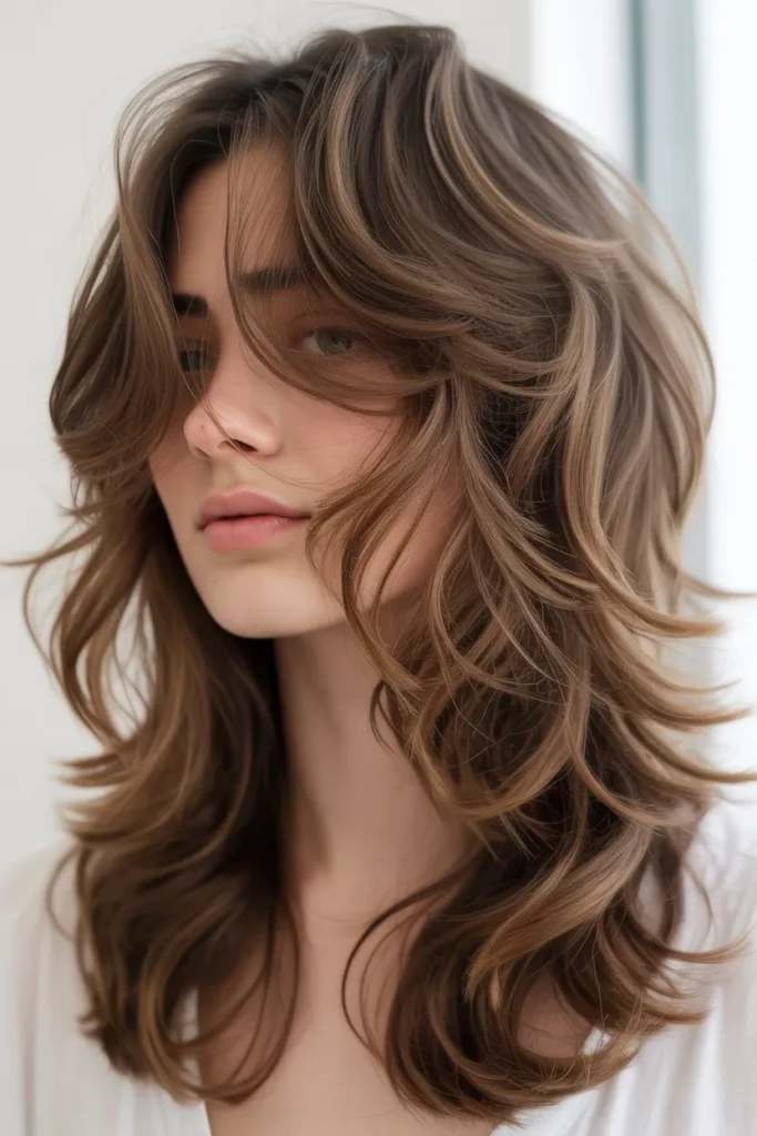 Shaggy Layered Waves With Soft Texture