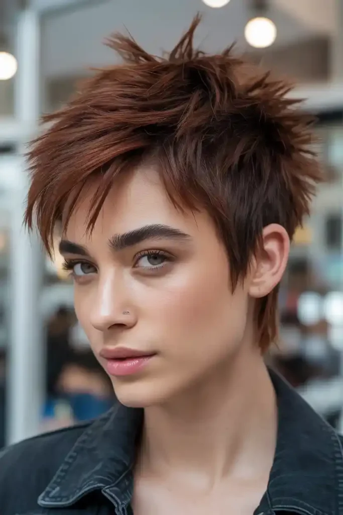 Short Wolf Cut with Choppy Texture