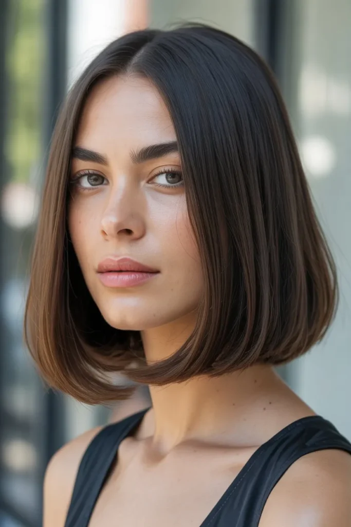 Shoulder Length Blunt Cut