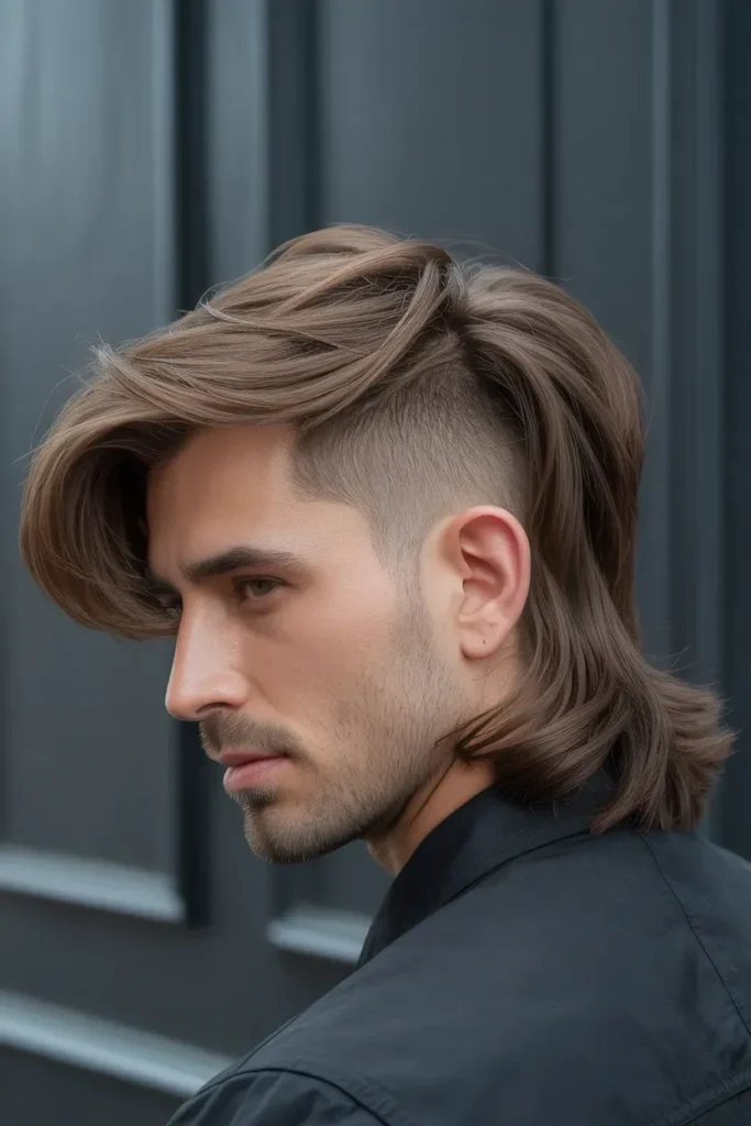 Casual Everyday Subtle Mullet Men Cut