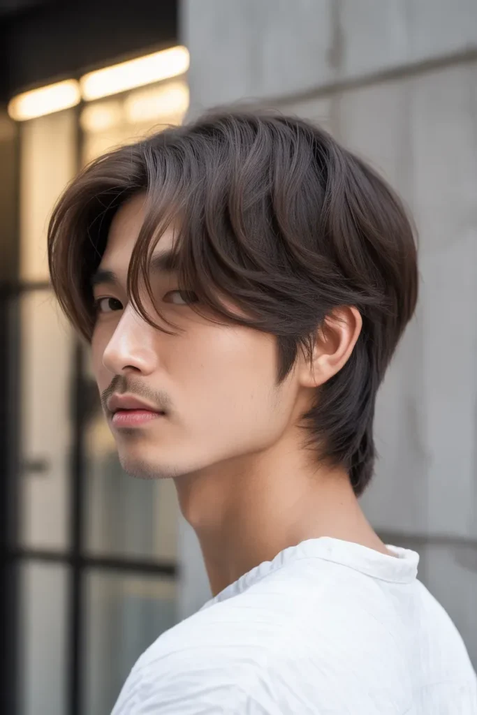 Asian Inspired Subtle Mullet Look