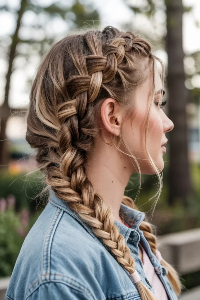 Boho Braided Long Hair Look