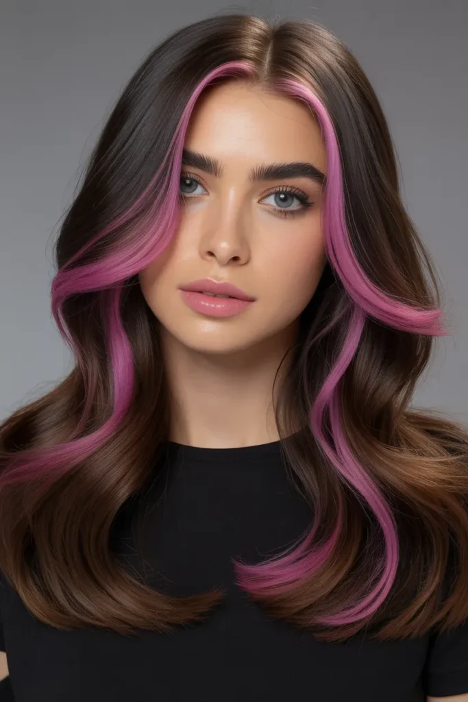 Bold Skunk Hair with Glossy Finish