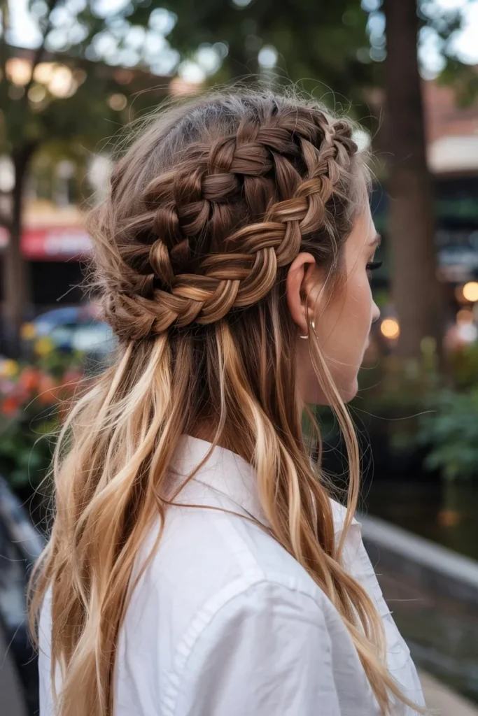 Braided Half Up Bun