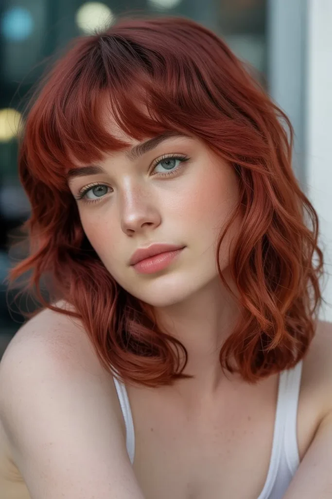 Cherry Red Hair for Thick Hair Texture