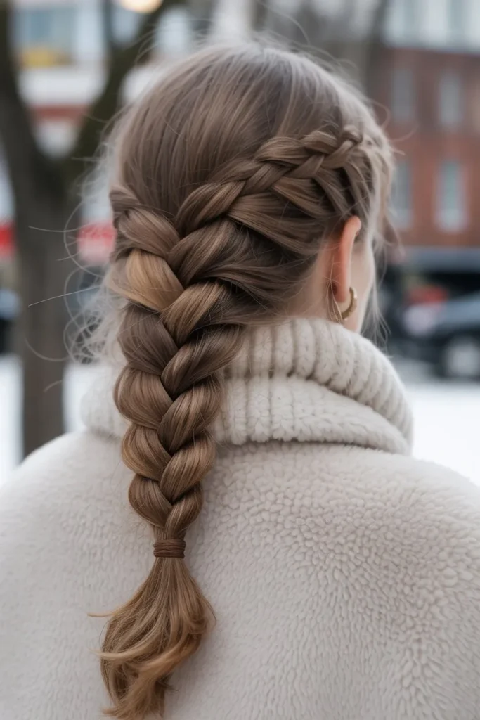 Classic Three Strand Winter Hair Braid