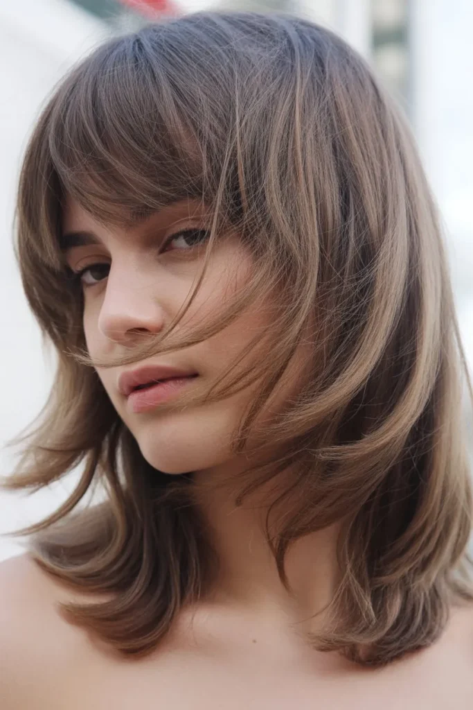 Classic Wolf Cut With Curtain Bangs