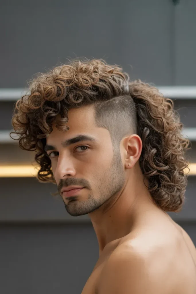 Curly Subtle Mullet for Volume Lovers
