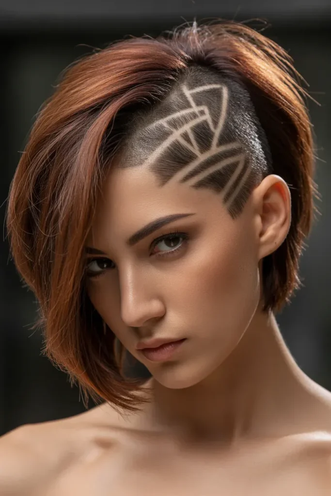 Edgy Pixie Style Undercut Bob