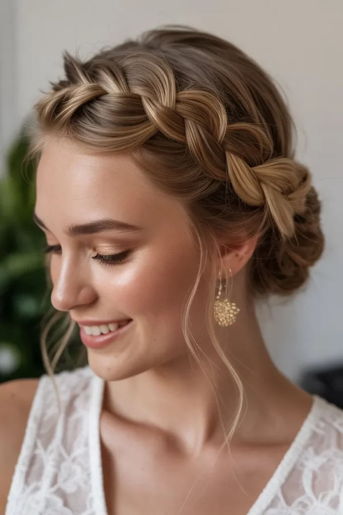 Elegant Braided Crown for a Regal Birthday Look
