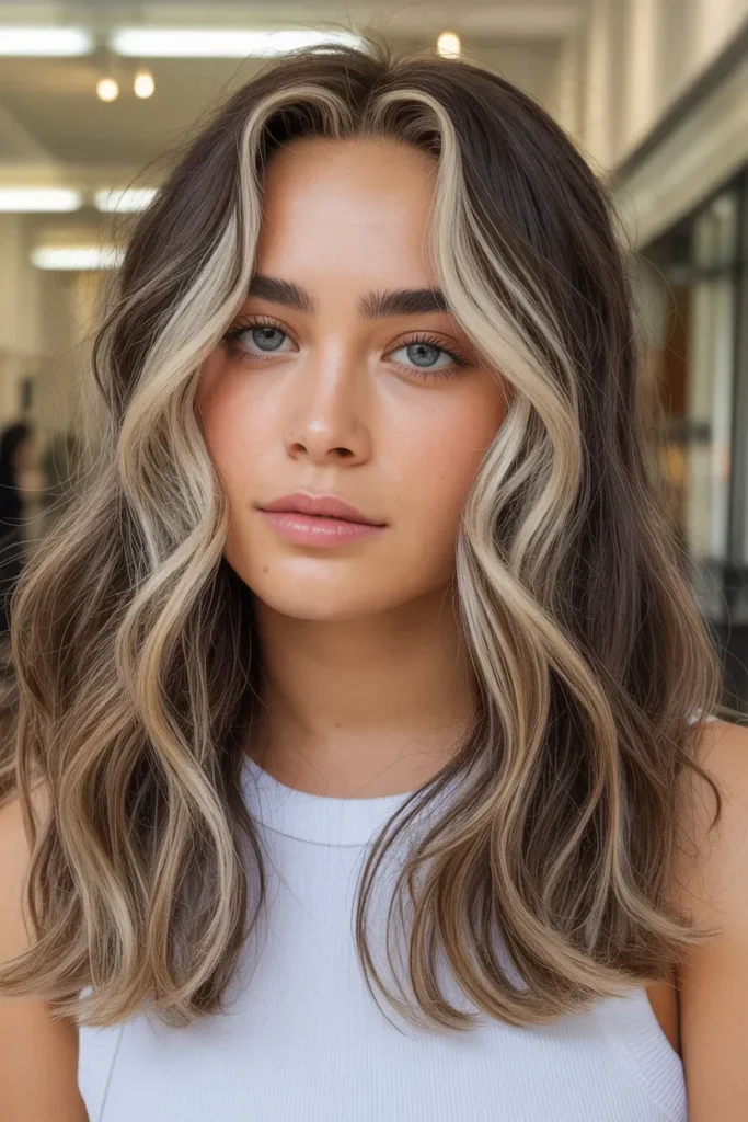 Face Framing Y2K Skunk Highlights