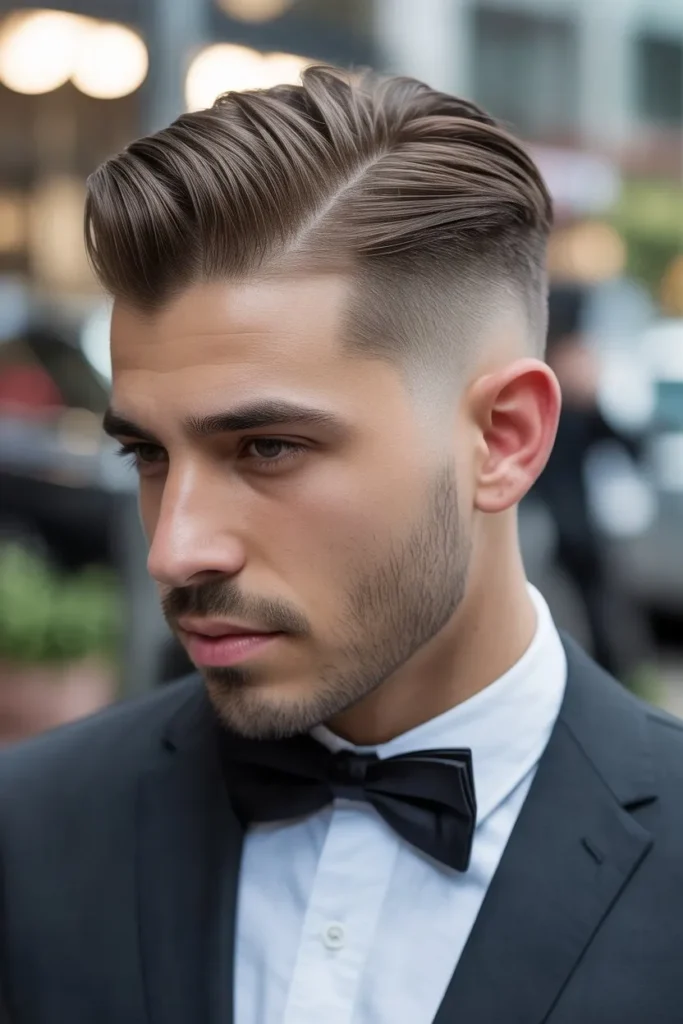 Faded Undercut with Slicked Back Top