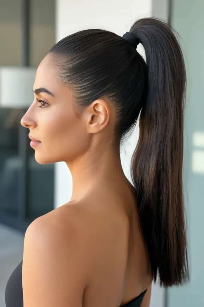 High Ponytail with Volume