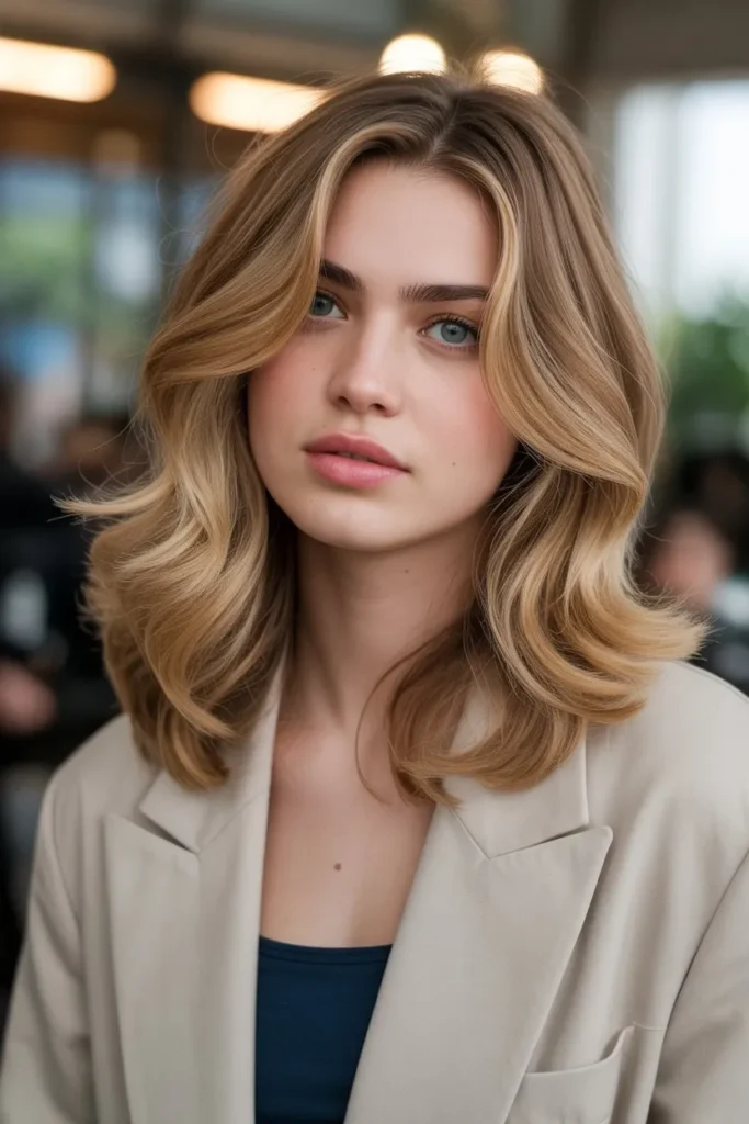 Layered Shoulder Length Waves