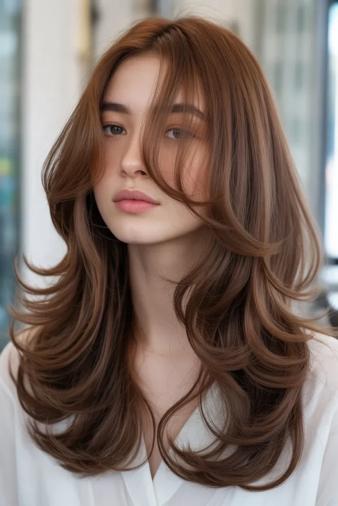 Long Layers with Subtle Curls