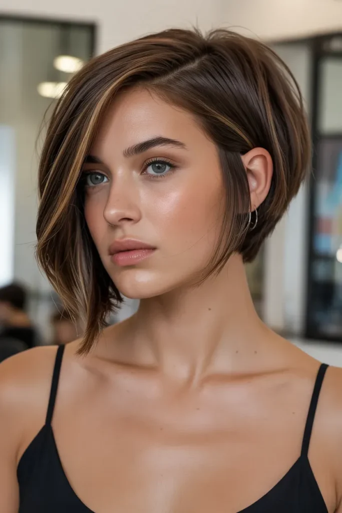 Long Bob with Asymmetrical Shape