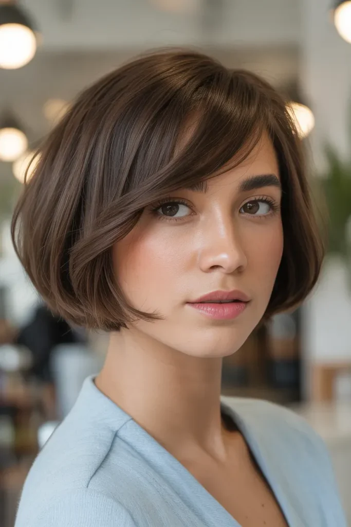 Long Pixie Bob with Side Swept Bangs