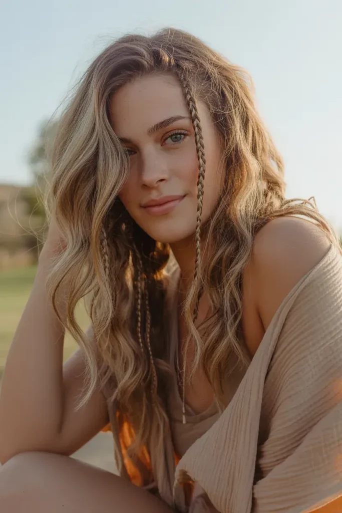 Loose Braids Over the Shoulder