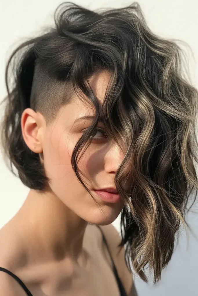 Messy Layered Undercut Bob