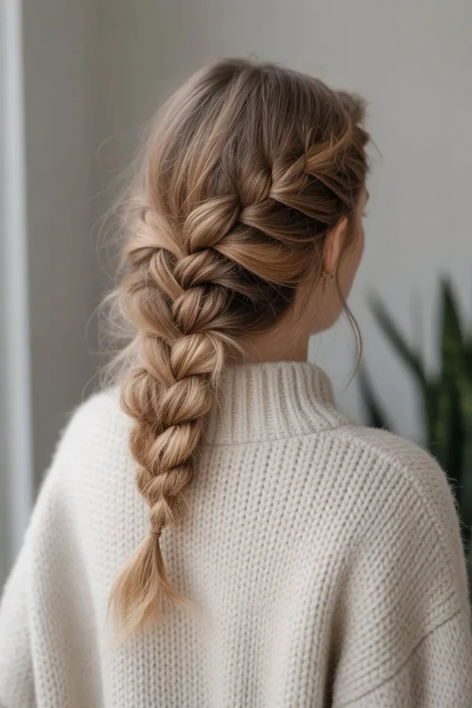 Messy Winter Hair Braid