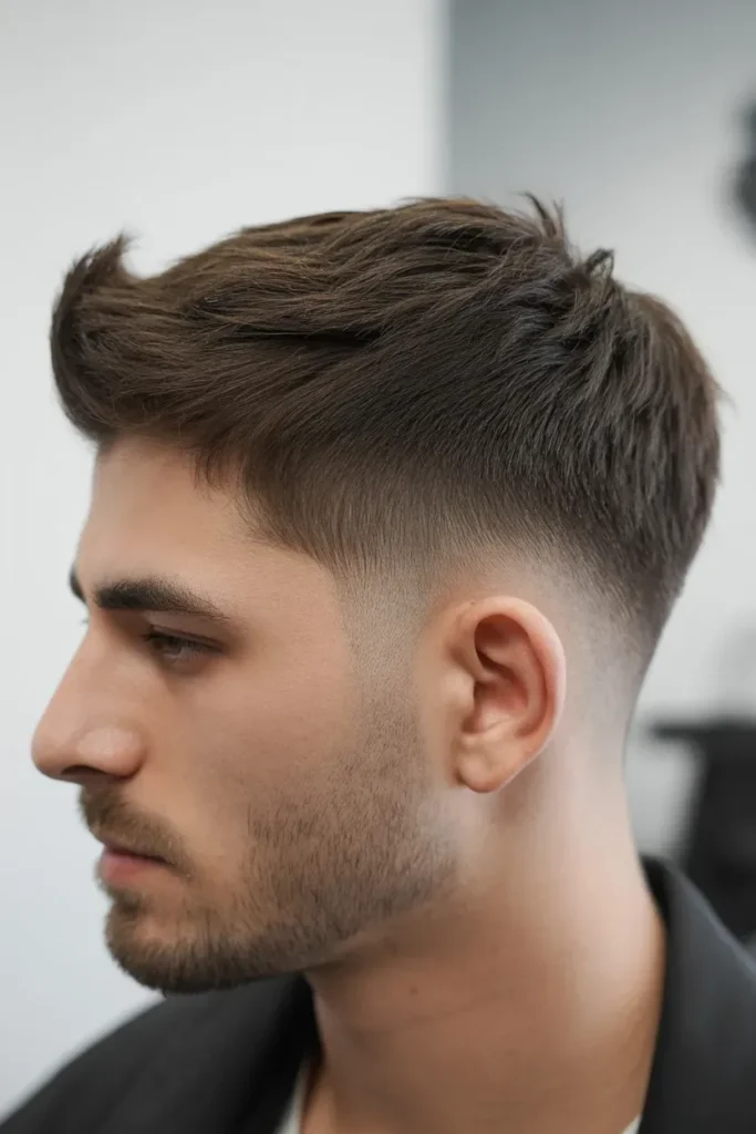 Modern Low Fade Subtle Mullet